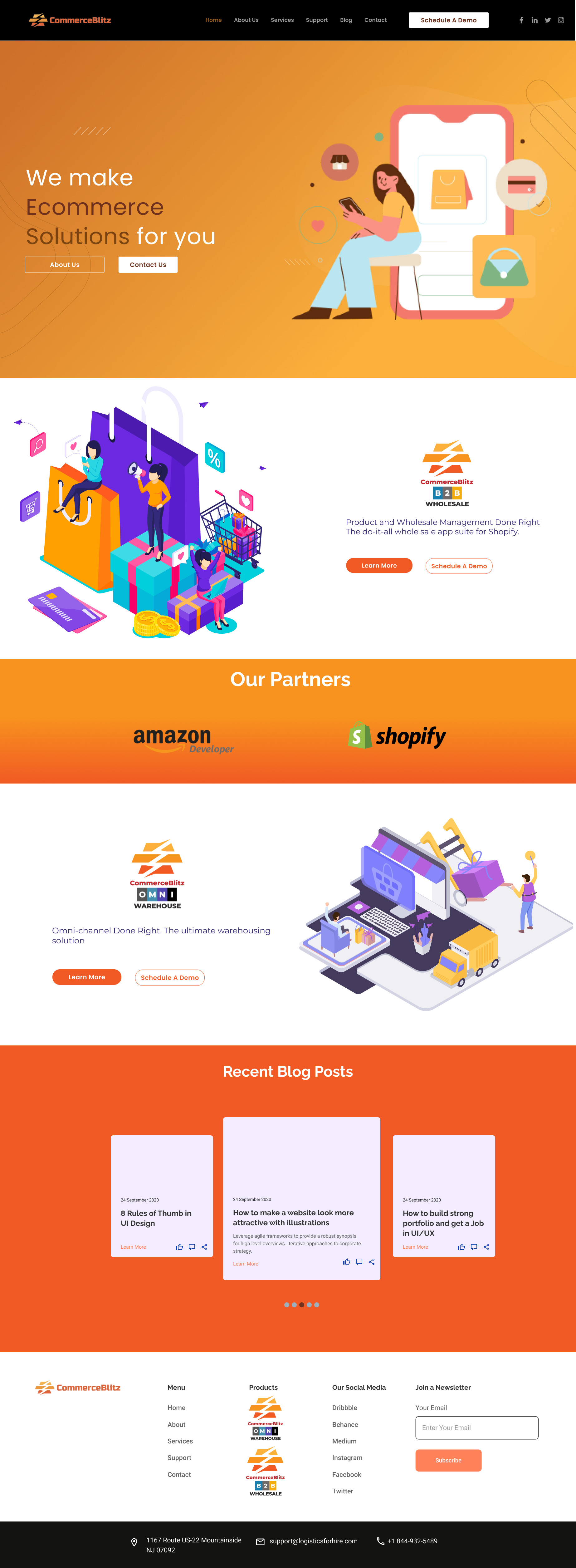 Ecommerce Web Site Landing Page