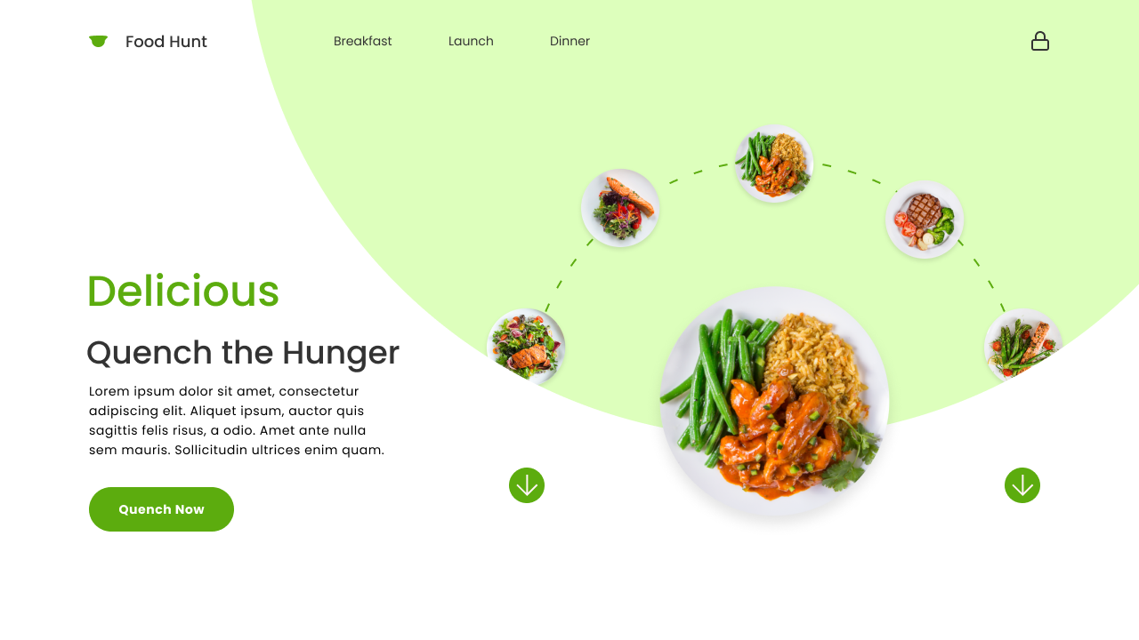 Food Hunt Web Design